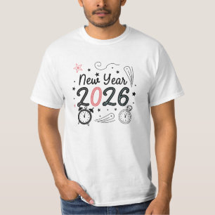 T-shirt de célébration de la nouvelle année 2026 –