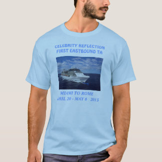 T-shirt De célébrité de réflexion bleu MERCI