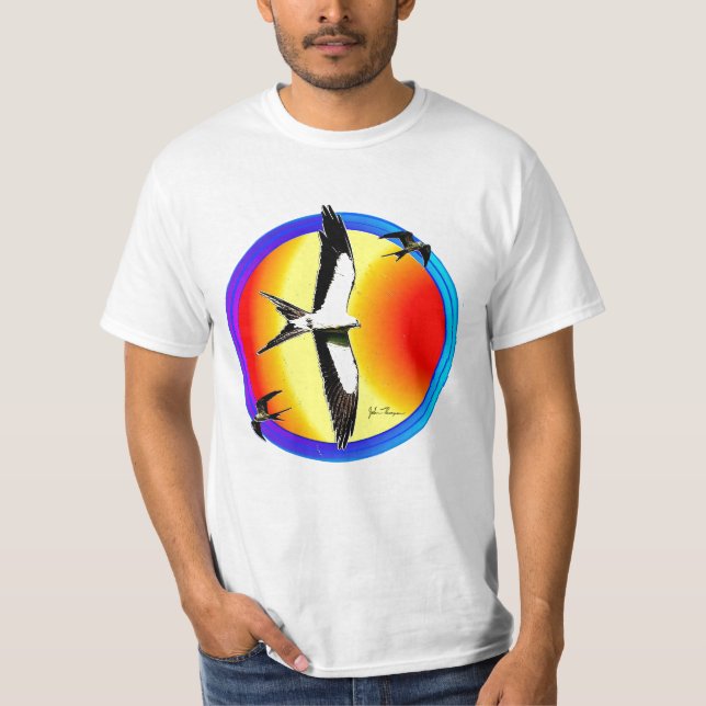 T-shirt de cerfs-volants de queue d'hirondelle (Devant)