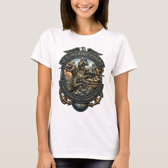 T-shirt de champ de bataille de la marine (Devant)