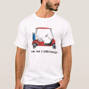 T-shirt de chariot de golf