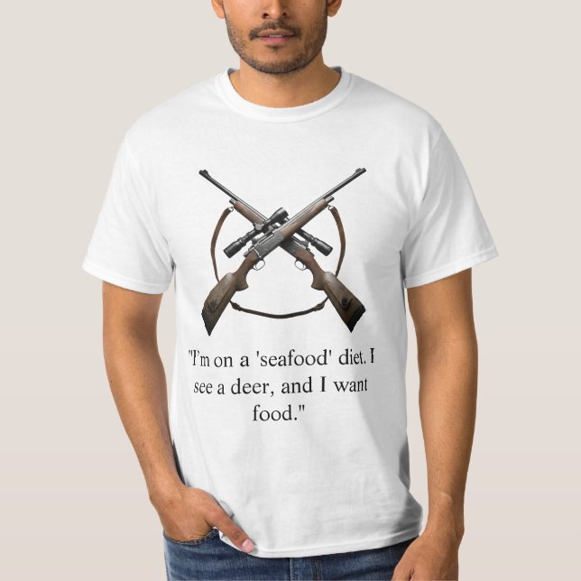 T-shirt de chasse avec citation amusante (Devant)