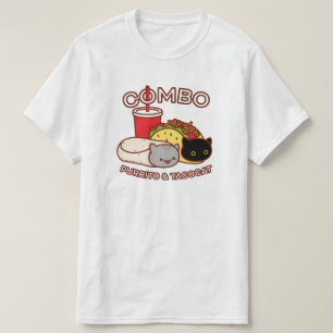 T-Shirt de chat amusant - PURRITO & TACO CAT Combo