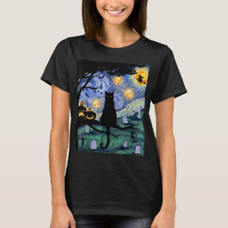T-shirt de chat, Cat de nuit effrayant, Cadeau Van