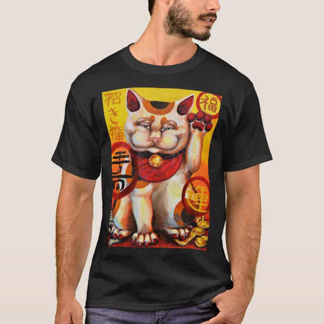 T-shirt "de chat chanceux" (Devant)