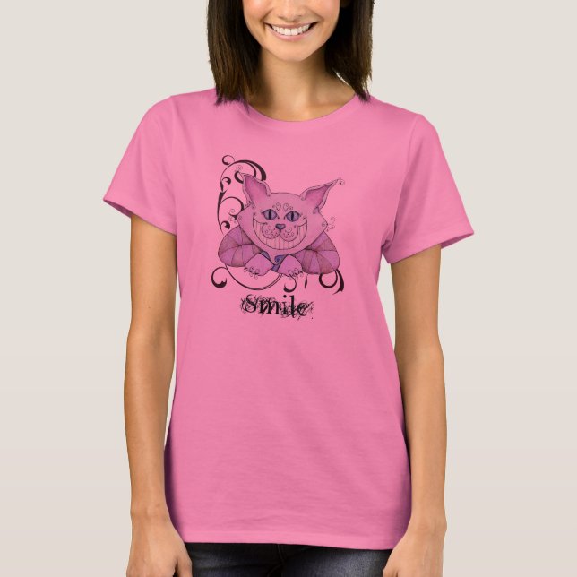 T-shirt de chat de Cheshire (Devant)