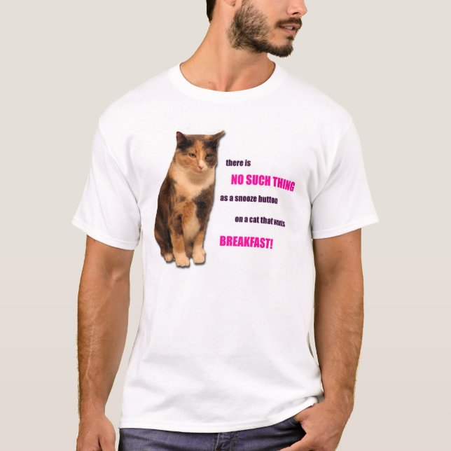 T-shirt de chat de petit déjeuner (Devant)