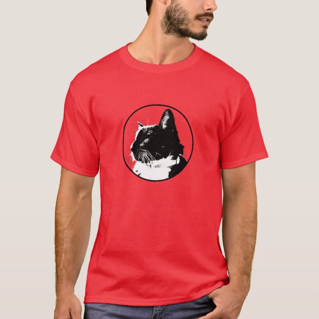T-shirt de chat de smoking, hommes (Devant)