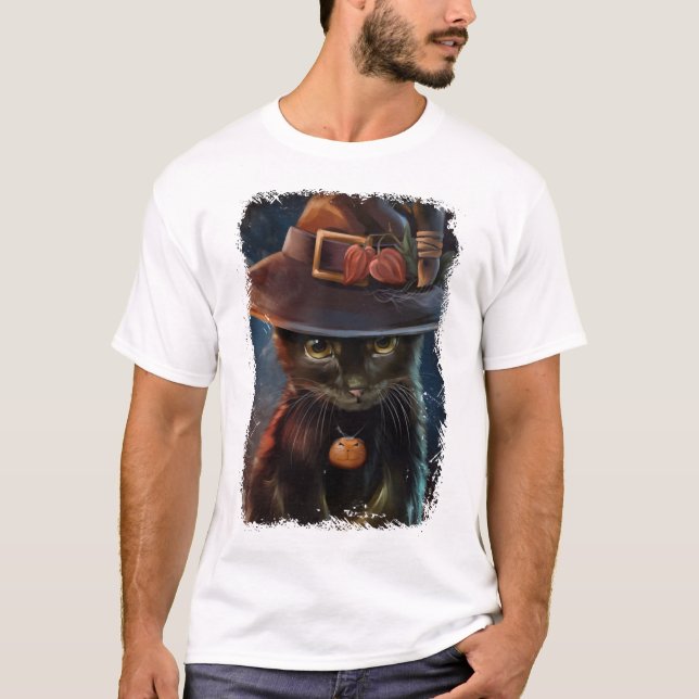 T-shirt de chat d'Halloween (Devant)