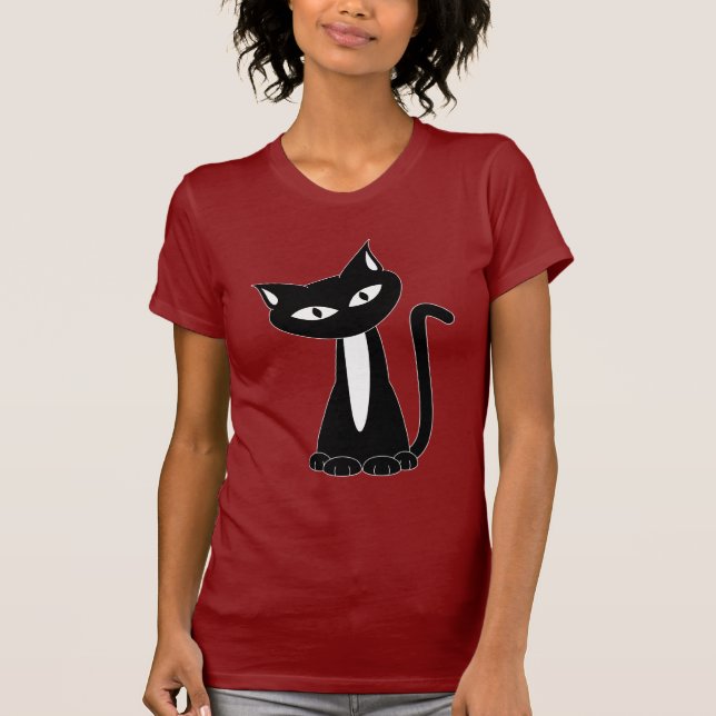 T-shirt de chat noir (Devant)
