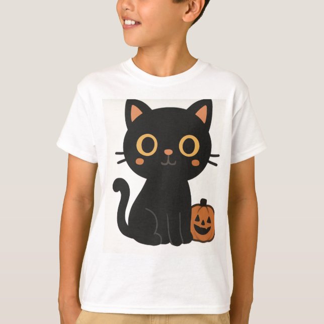 T-shirt de chat pour Halloween (Devant)
