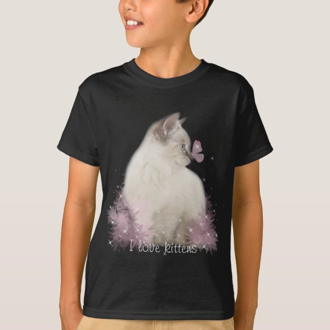 T-shirt de chatons d'amour des enfants I (Devant)
