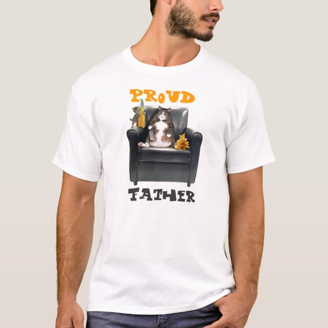 T-shirt de chats "de père fier" (Devant)