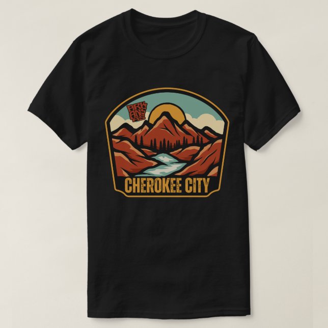 T-shirt de Cherokee City, Arkansas (Design devant)