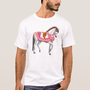 T-shirt de cheval de défilé de jour de Valentines