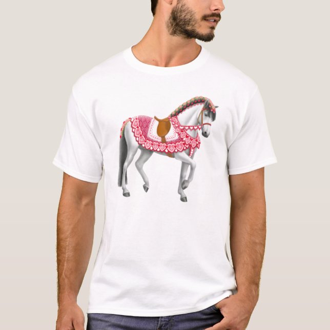 T-shirt de cheval de défilé de jour de Valentines (Devant)