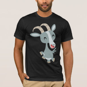 T-shirt de chèvre pour la danse du dessin mignon