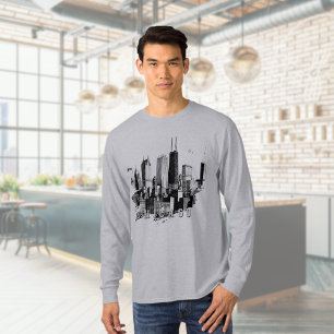 T-shirt de Chicago Skyline