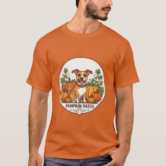T-shirt de chien de citrouille