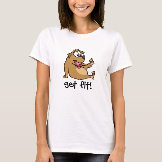 T-shirt de chien de forme physique (Devant)