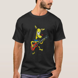T-shirt de chien de guitare de outre de studio du