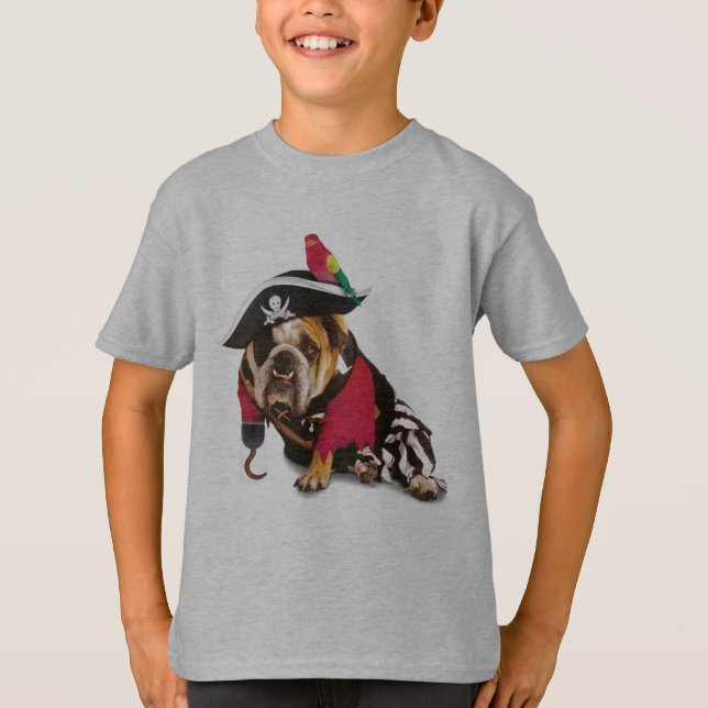 T-shirt de chien de pirate (Devant)