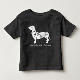 T-shirt de chien de teckel d'enfant en bas âge