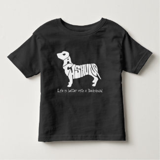 T-shirt de chien de teckel d'enfant en bas âge
