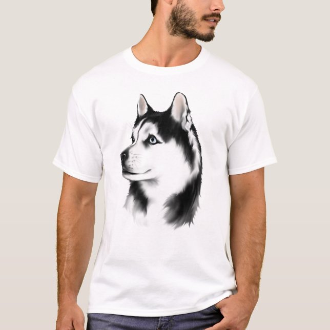 T-shirt de chien de traîneau sibérien (Devant)