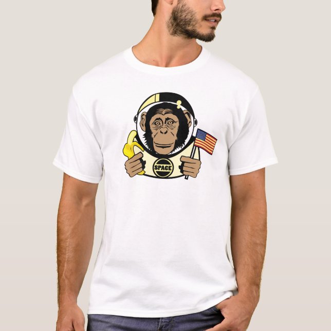 T-shirt de chimpanzé de l'espace (Devant)