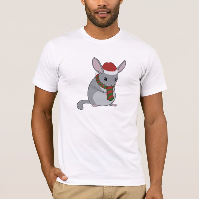 T-shirt de chinchilla de Noël (Devant)