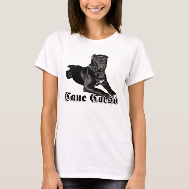 T-shirt de chiot de Corso de canne (Devant)