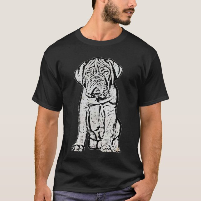 T-shirt de chiot de Dogue de Bordeaux (Devant)
