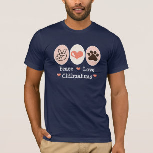 T-shirt de chiwawas d'amour de paix