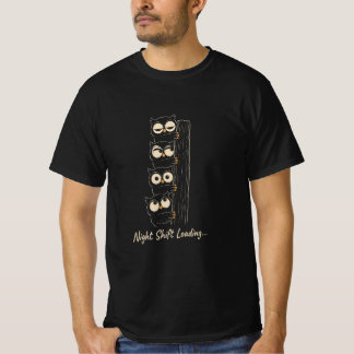 T-shirt de chouette drôle de chargement de nuit