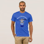 T-shirt de Chrismukkah Père Noël<br><div class="desc">C'est un Chrismukkah Père Noël parce qu'il ne porte pas un costume rouge, il porte un costume bleu ! J'ai également mis ceci sur un T-shirt bleu pour aller avec le thème bleu et blanc. Mais, vous êtes libres pour acheter ceci sur n'importe quelle couleur que vous voulez. NOTE :...</div>