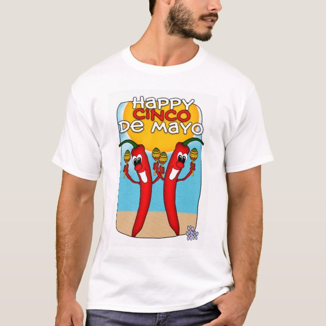 T-shirt de Cinco De Mayo pour des poivrons de (Devant)