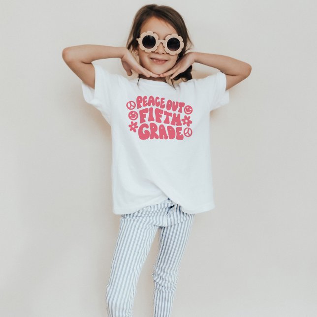 T-shirt de cinquième année en rose pour enfants Pe (Créateur téléchargé)