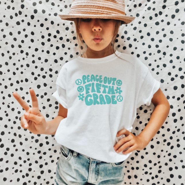 T-shirt de cinquième année pour enfants en Turquoi (Créateur téléchargé)
