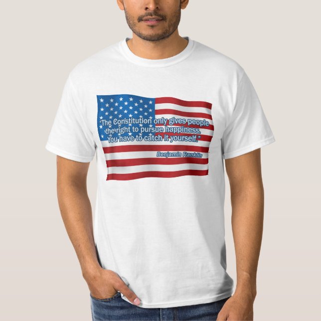 T-shirt de citation de Benjamin Franklin (Devant)