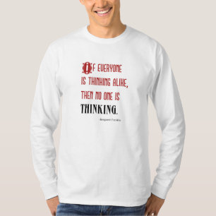 T-shirt "de citation de pensée" de la Long-Douille