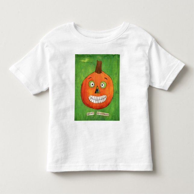 T-shirt de citrouille d'enfant en bas âge (Devant)