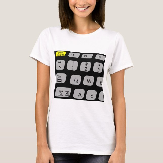 T-shirt de clavier "d'évasion de Pina Colada" (Devant)