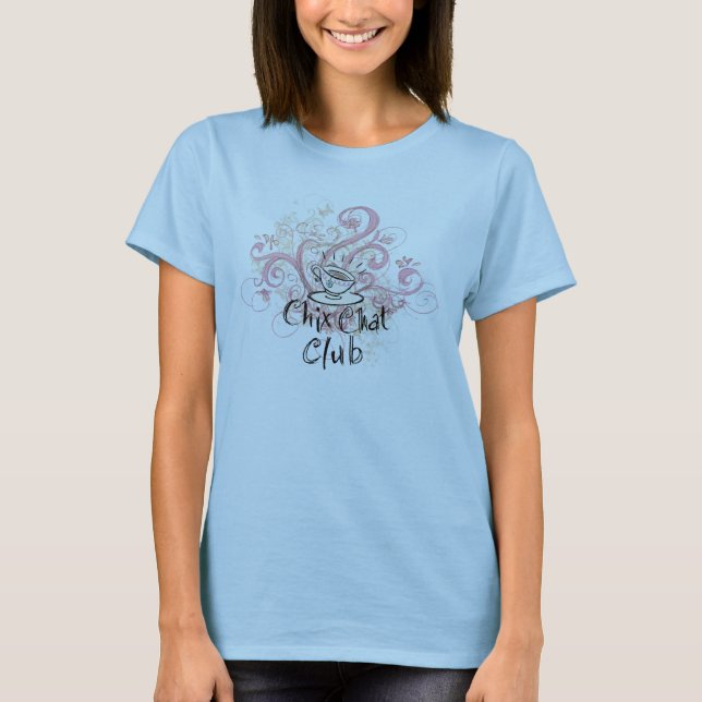 T-shirt de club de conversation de Chix (Devant)