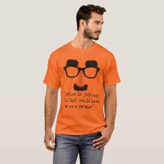 T-shirt de club de Groucho Marx - verres de
