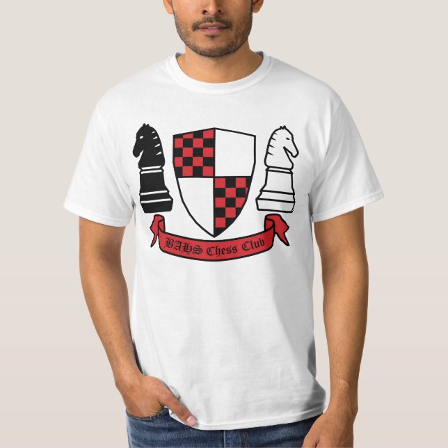 T-shirt de club d'échecs de BAHS (Devant)