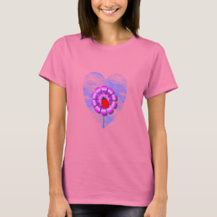 T-shirt de coccinelle et de fleur
