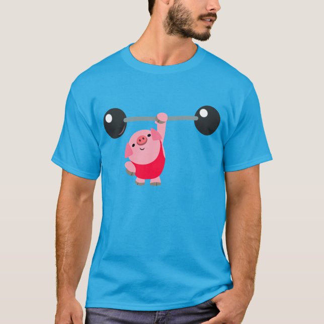 T-shirt de cochon de carottes pour levage de poids (Devant)