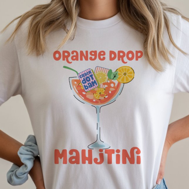 T-shirt de cocktail Mahjong Orange Drop Martini (Créateur téléchargé)