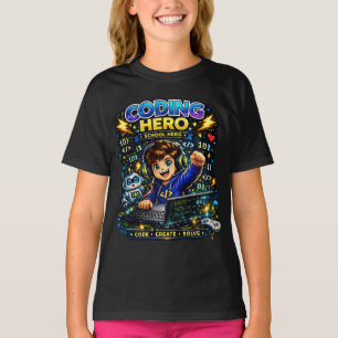 T-shirt de codage pour enfants Héros STEM de cod